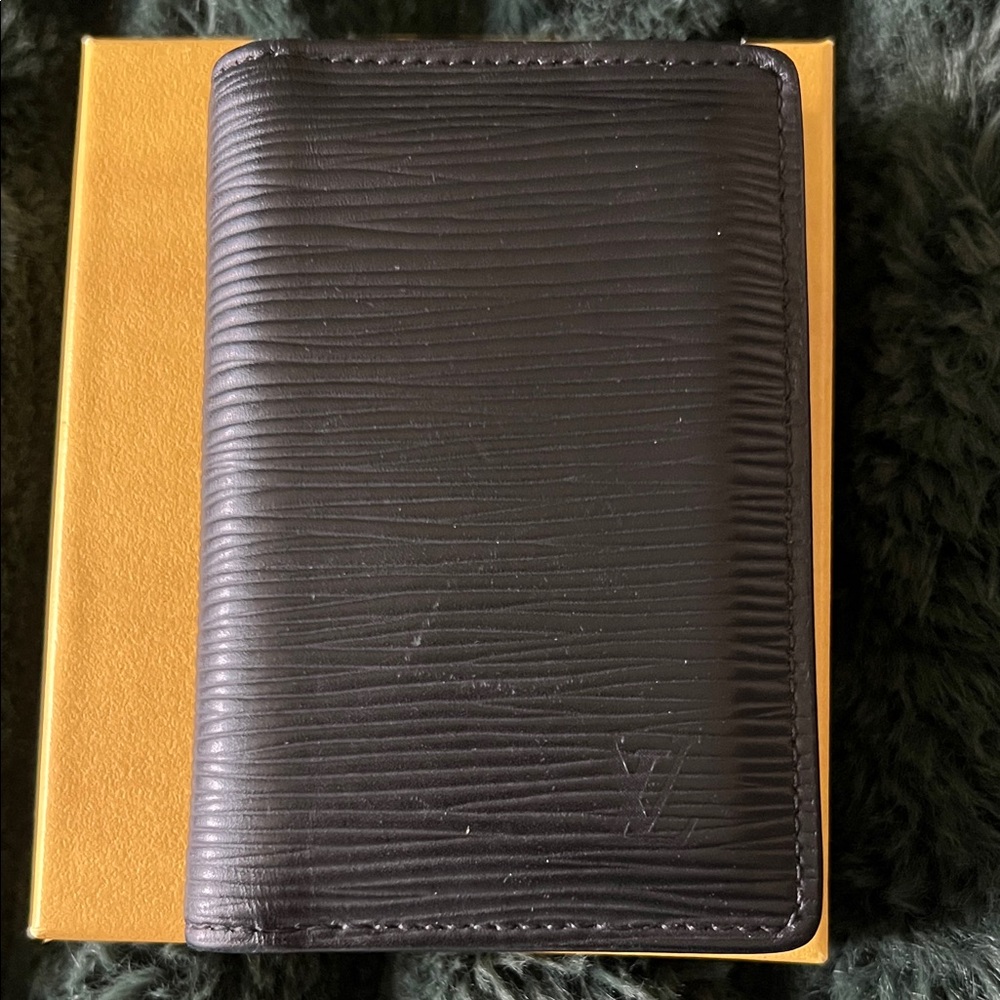 Louis Vuitton Dark Leather Card Holder - Picture 2 of 3